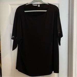 Susan Graver Liquid Knit Short Sleeve Top